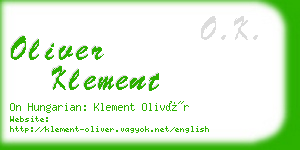 oliver klement business card